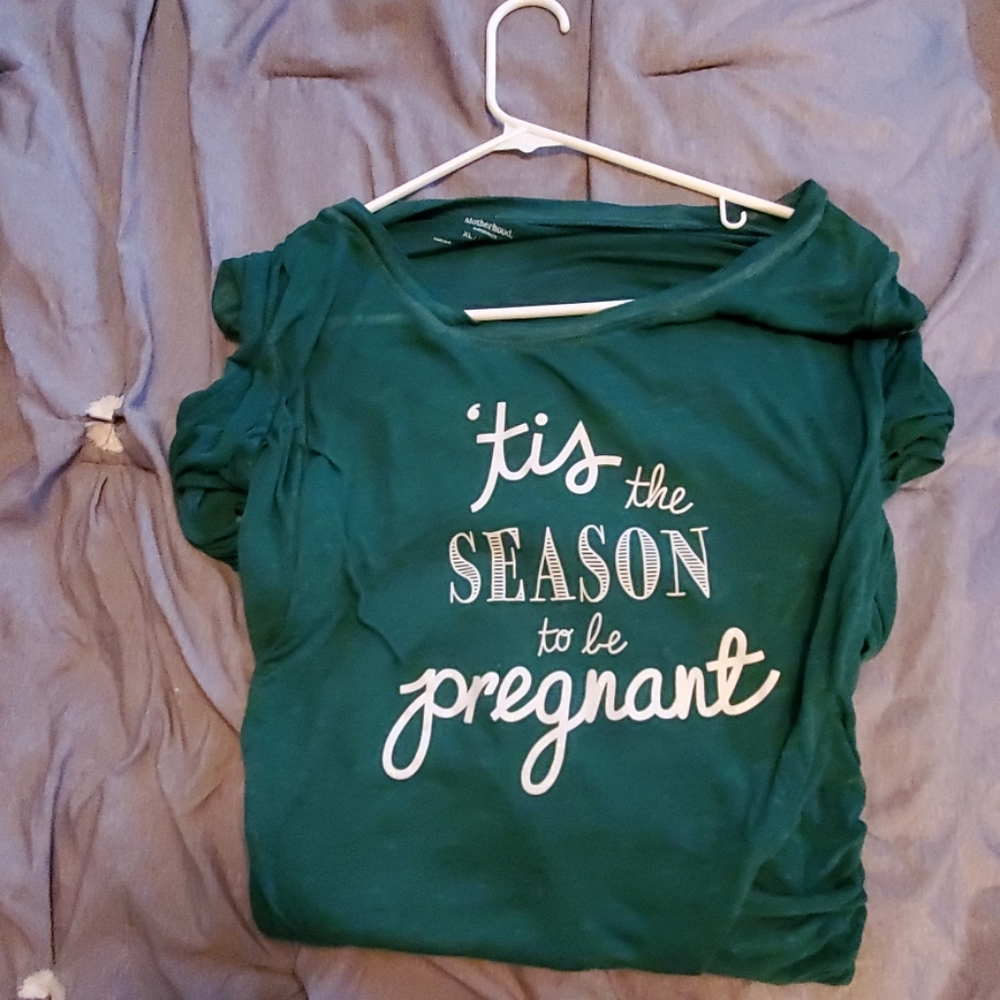 Long sleeve Christmas Maternity Shirt